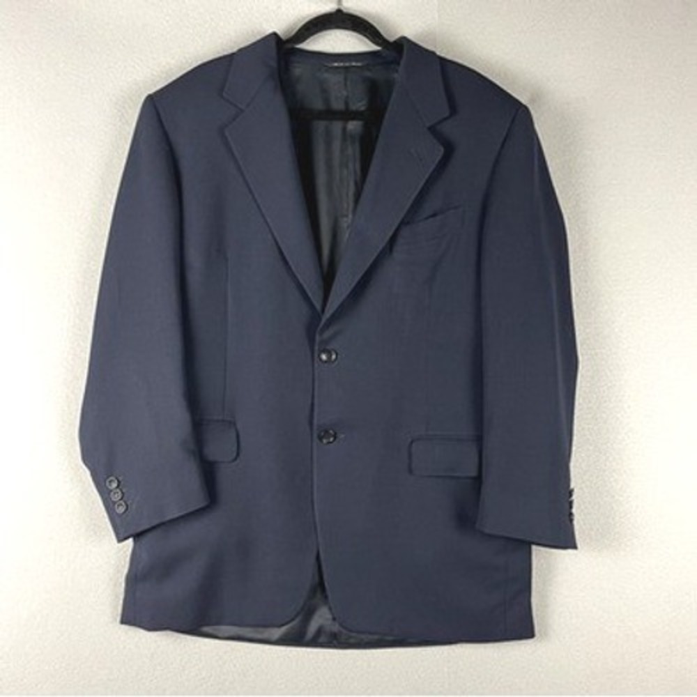 Canali Wool Blazer Sport Coat Mens IT52R 42R Blue 2 Button Classic Italy Made